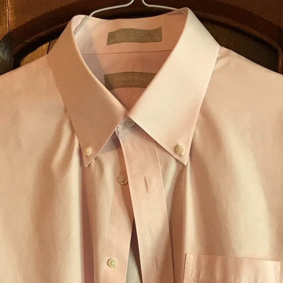 Nordstrom Other - Nordstrom's Men's Light Pink Cotton Dress Shirt Size 16.5 X 34